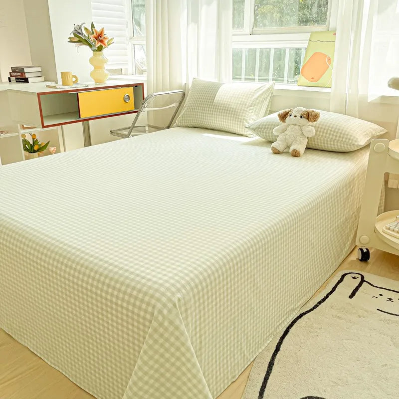 Organic Cotton Percale Bed Sheet Set with Pillowcases