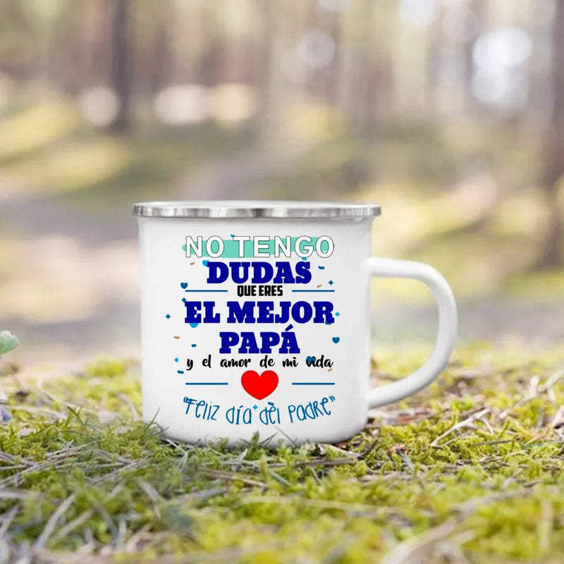 Mug de Camping en Émail « Meilleurs Parents »