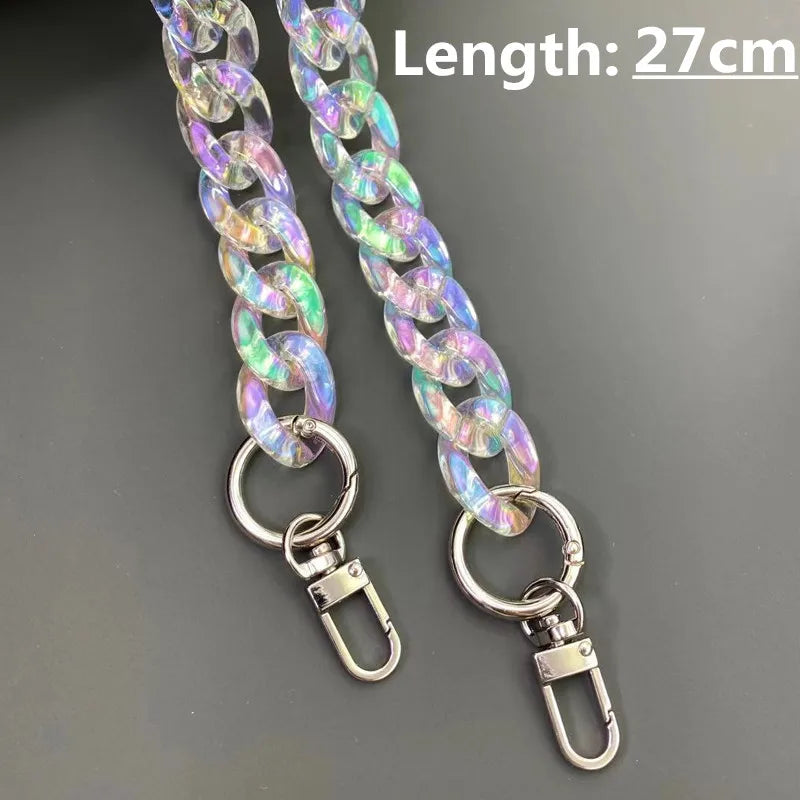 Iridescent Acrylic Chunky Chain Strap for Bags & Jewelry
