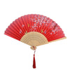 Traditional Folding Hand Fan with Bamboo Frame