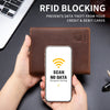 Vintage Genuine Leather Passport Holder with RFID Blocking