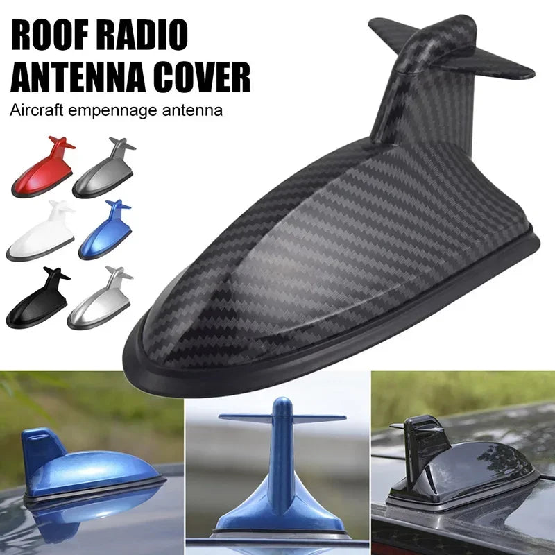 Black carbon fiber roof radio antenna cover for aircraft empennage antennas