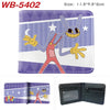 PU Leather Bifold Card Holder Wallet with Cartoon Print