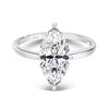 Marquise Cut Moissanite Engagement Ring in Sterling Silver