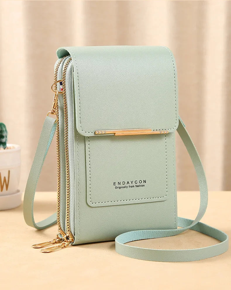 Women's Crossbody Wallet Bag with Touchscreen Phone Pocket