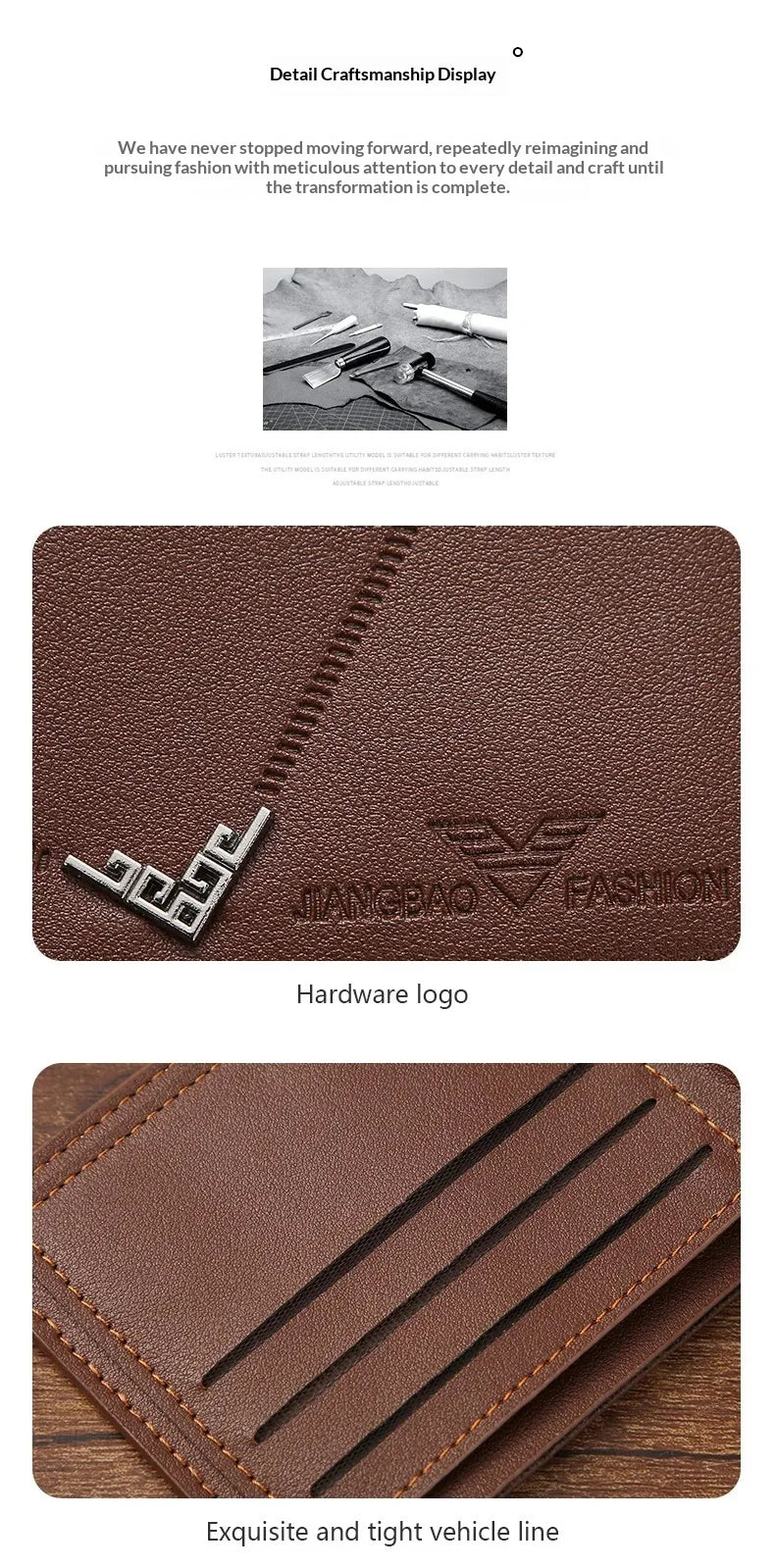Slim RFID-Blocking Leather Bifold Wallet with Cash Clip