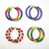Rainbow Crystal Hoop Earrings