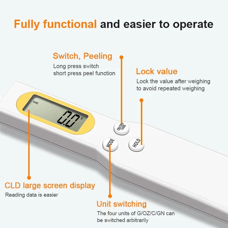 Digital Spoon Scale with LCD Display
