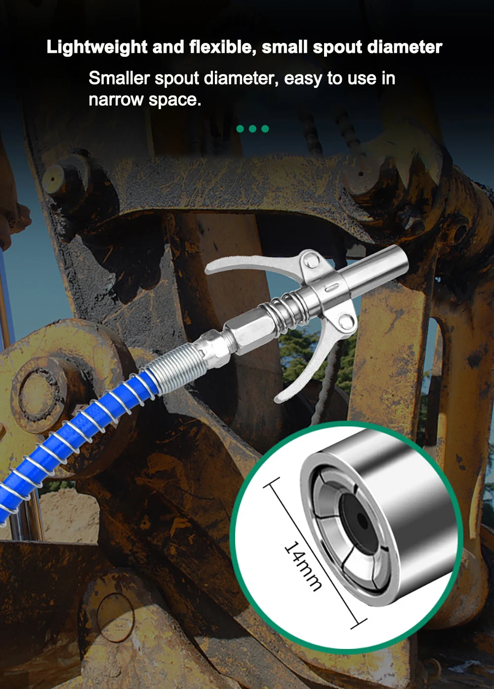 High-Pressure Grease Coupler with NPT1/8 Adapter