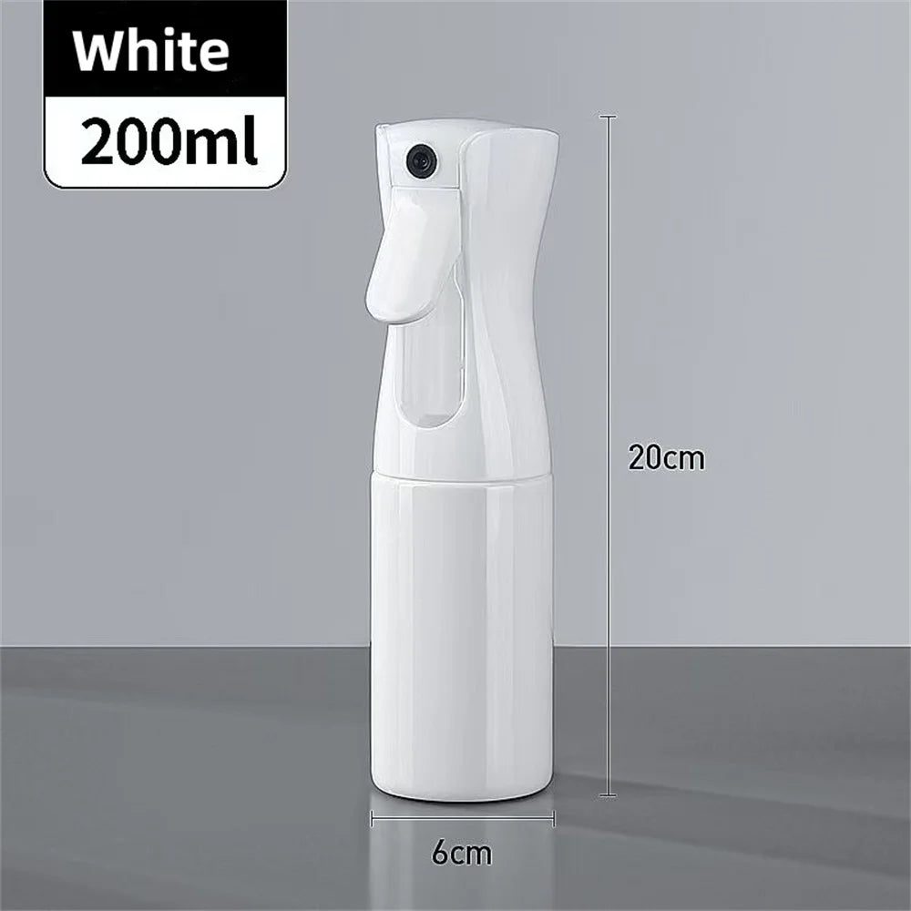 A white 200ml fine mist spray bottle with a pump dispenser shown standing upright.