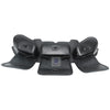 Black PU leather motorcycle windshield storage bag with three pouches