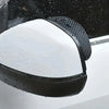 Carbon Fiber Textured Mirror Rain Covers with Red Accent – Anti-Fog & Waterproof Fit