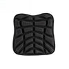 Black ergonomic 3D motorcycle seat cushion made of breathable EVA foam for comfort.