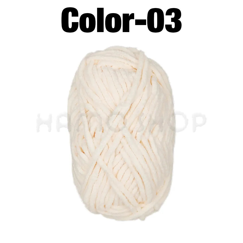 Soft Velvet Chenille Yarn for Knitting and Crochet – 2 Rolls
