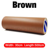 Brown self-adhesive PU leather repair patch with dimensions 30cm width and 500cm length