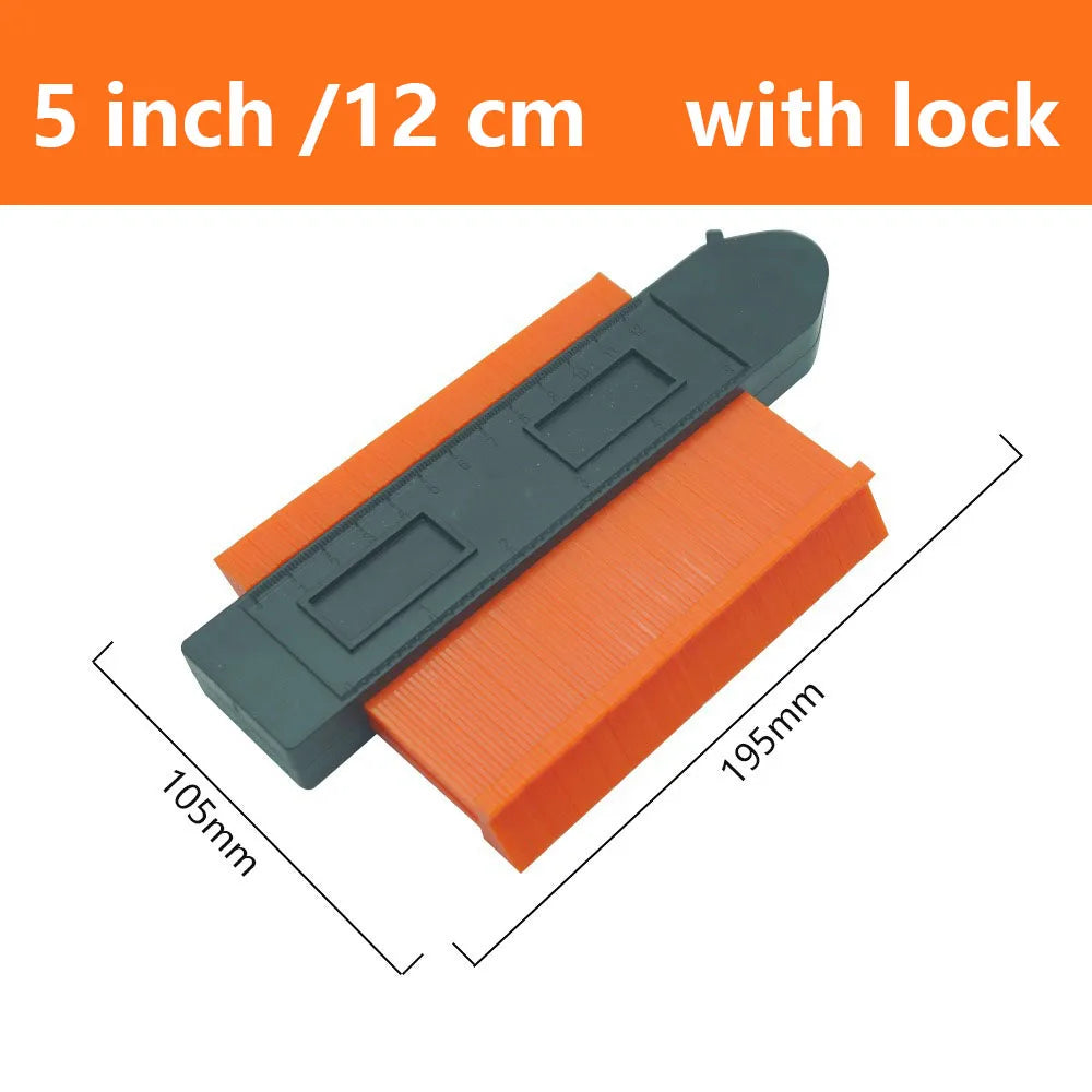 Adjustable Contour Gauge with Lock – 3-in-1 Profile Duplicator for Precise Marking
