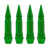 A set of green universal bullet head screws for tires and valves.