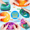 Squishy Stress Relief Cube with Soothing Swirl Design