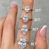 Oval Zircon Sterling Silver Ring