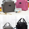 Insulated Canvas Lunch Bag with Double Pockets