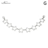 Silver multi-layer chain strap with small star pendant charms