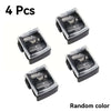 Four black automatic dual-hole pencil sharpeners for makeup and writing pencils