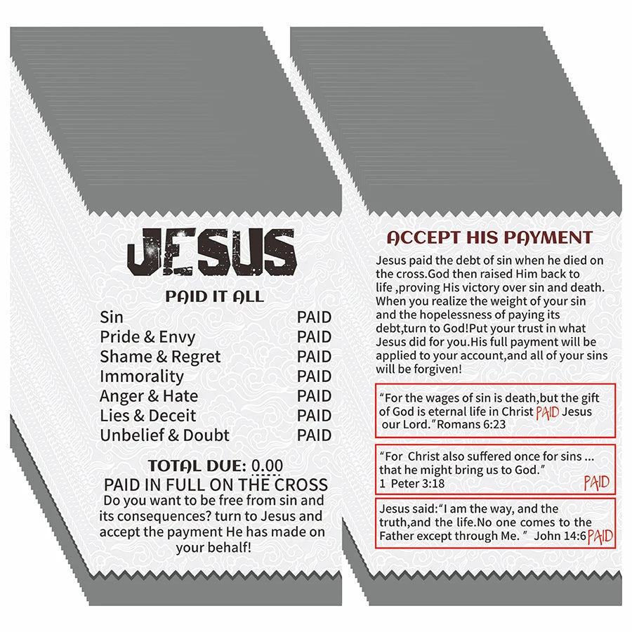 Inspirational Faith Cards with Bible Verses (Set of 100)