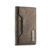 Vintage Leather Trifold Wallet with Magnetic Closure