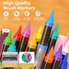 Acrylic Brush Markers with Automatic Ink Flow for Canvas, Wood & Glass Art