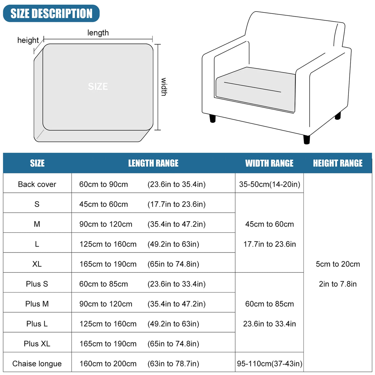 Cat-Proof Sofa Seat Cushion Cover – Scratch-Resistant & Waterproof