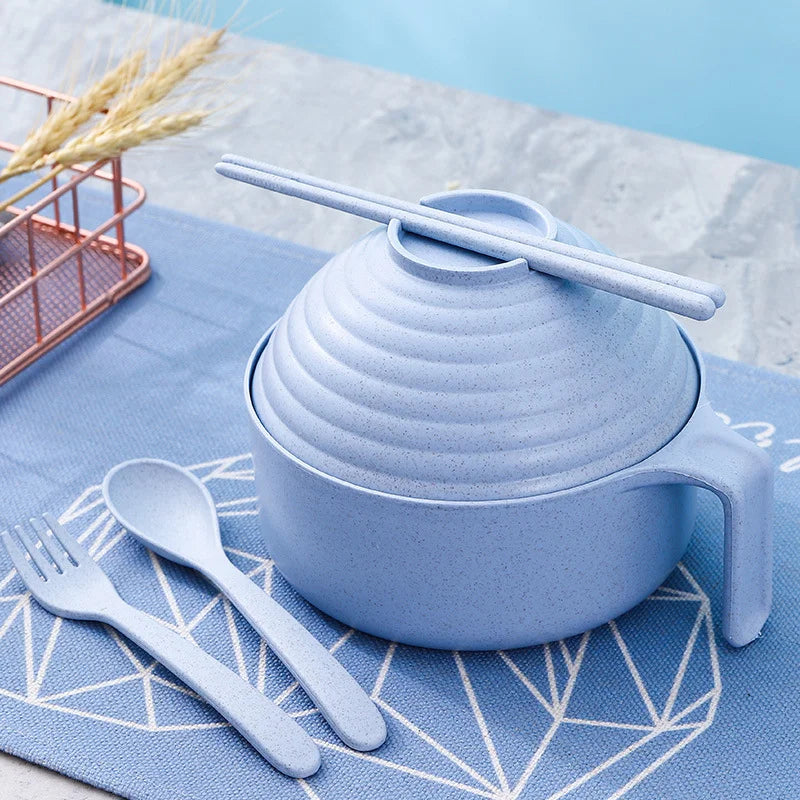 Microwave Ramen Bowl Set with Lid & Utensils