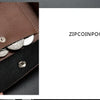 Men's Retro PU Leather Bifold Wallet with Zipper and Coin Pocket