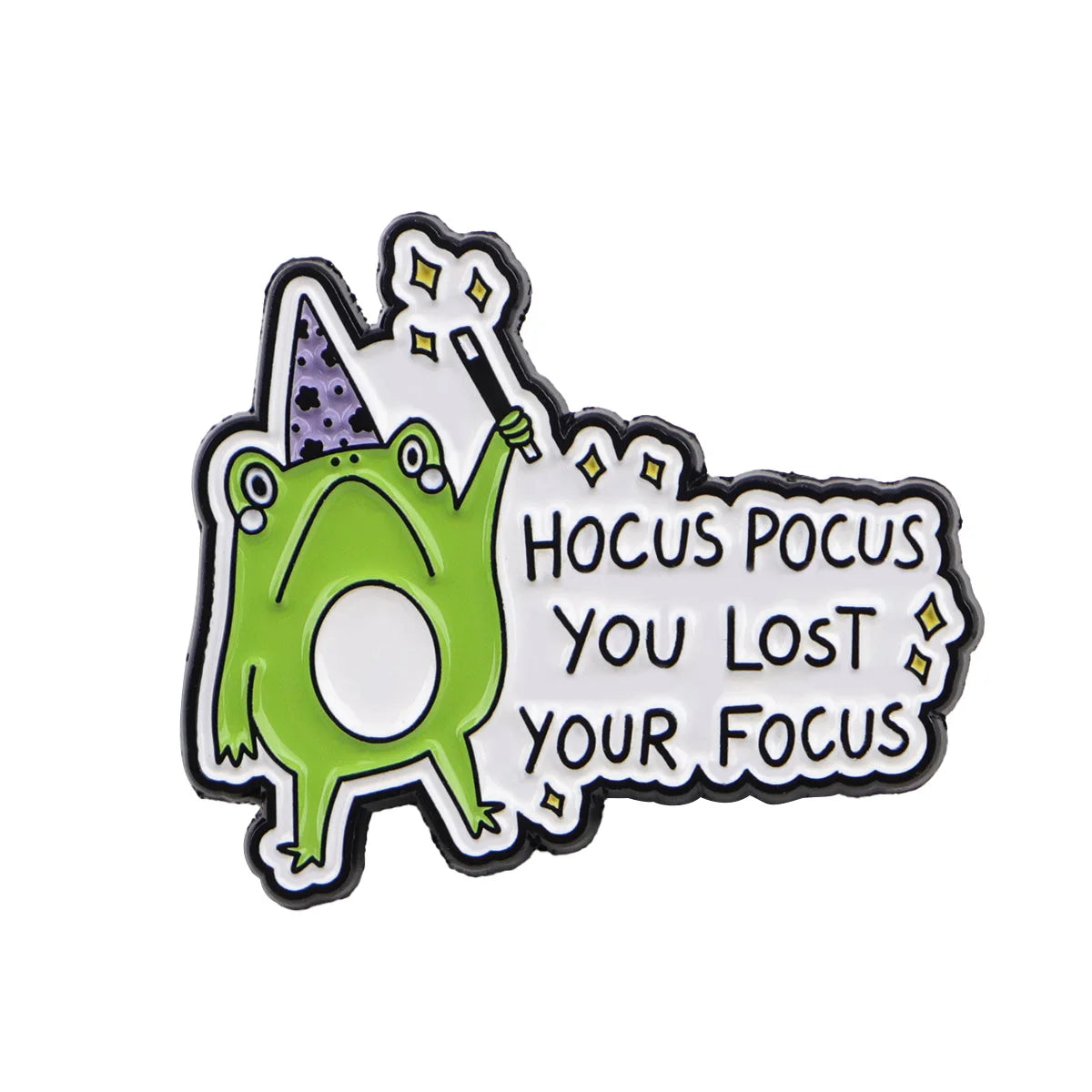 Cute Frog Enamel Pin with Sarcastic Quote