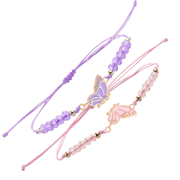 Butterfly Charm Friendship Bracelets (Set of 2)
