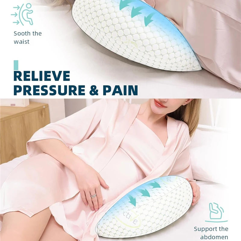 U-Shaped Maternity Body Pillow for Side Sleeping