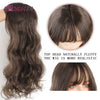 Long Wavy Hair Topper with Clips