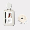 Premium Leather ID Card Holder with Adjustable Lanyard