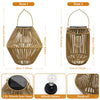 Solar-Powered Rattan Lantern