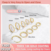 5-Piece Gold-Plated Huggie Hoop Earring Set