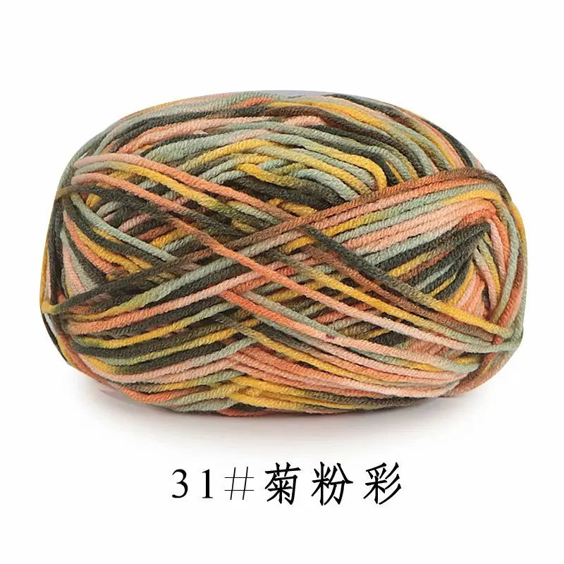Section-Dyed Milk Cotton Yarn for Knitting and Crochet
