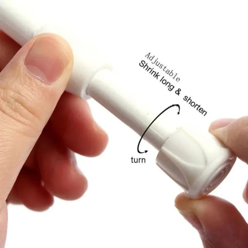 Adjustable Telescopic Curtain Rod with Spring-Loaded Ends