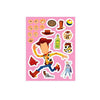 A set of reusable stickers featuring characters from Toy Story including Woody, Buzz Lightyear, and other friends.