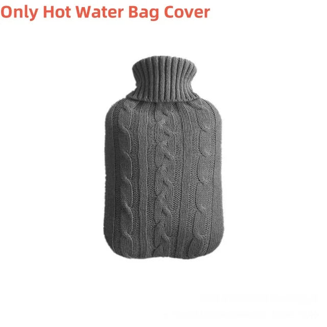 Plush Hot Water Bottle Cover with Soft Fleece Lining