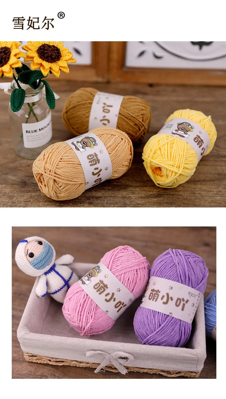 Matte Chenille Yarn for Crochet and Knitting