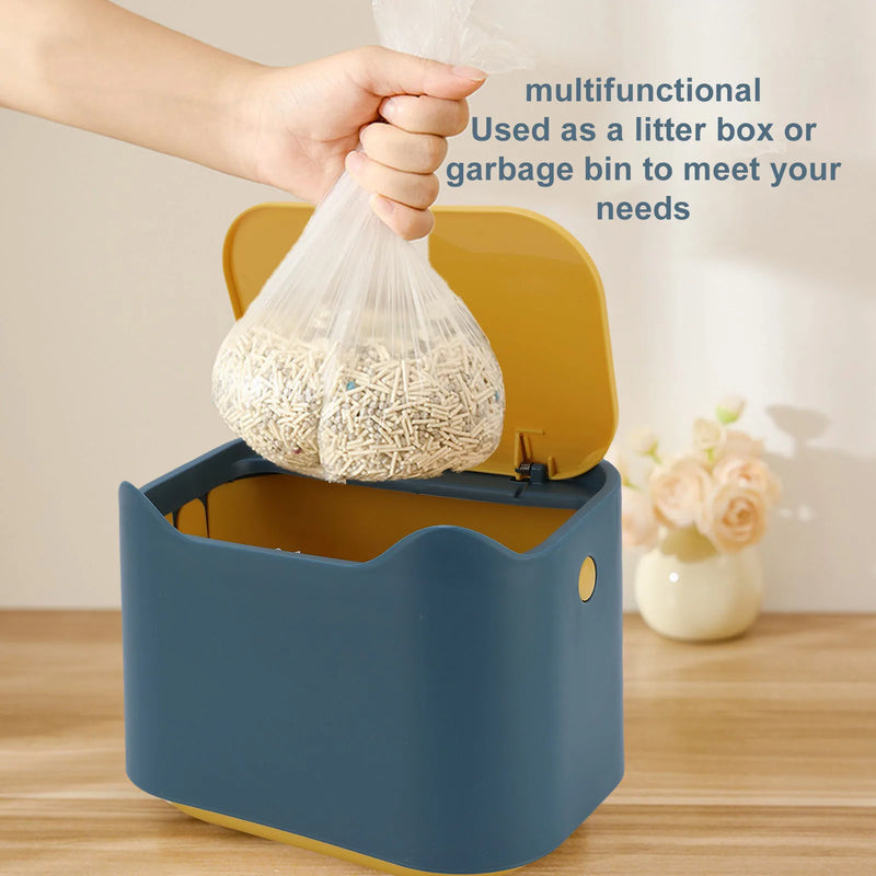 Compact Press-Seal Cat Litter Bin