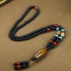 Agate Dzi Bead Pendant Necklace