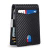 Slim RFID-Blocking Carbon Fiber Leather Wallet