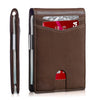 Slim RFID-Blocking Carbon Fiber Leather Wallet
