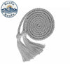 Gray graduation honor cords with double fringe tassels for ceremonies and crafts
