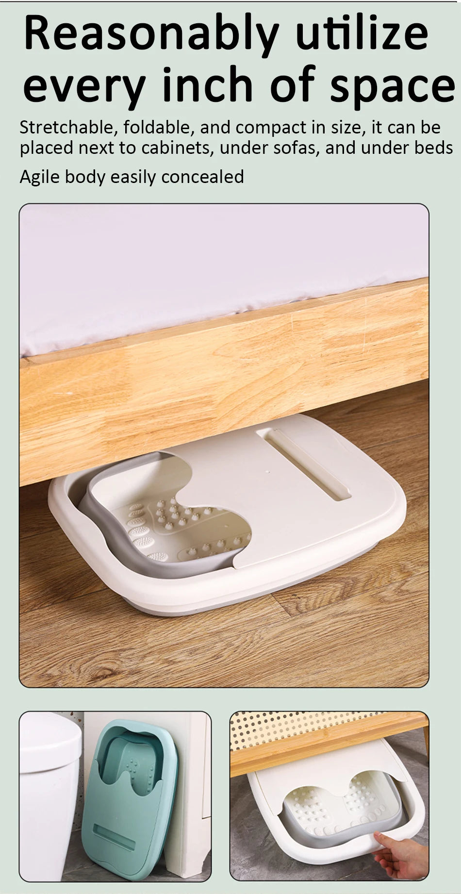 Foldable Foot Bath Tub – Portable Ergonomic Basin for Home & Travel